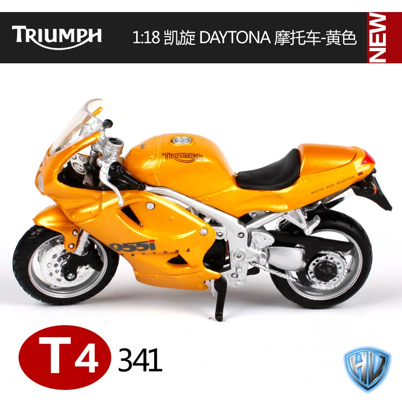Maisto 1:18 Triumph Daytona 955I мотоциклетная Литая модель мотоцикла diecasts желтая форма с