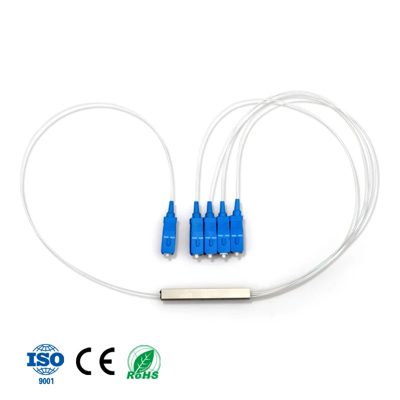 Оптовая продажа 2 шт./лот мини стальная труба оптический PLC сплиттер 1x4