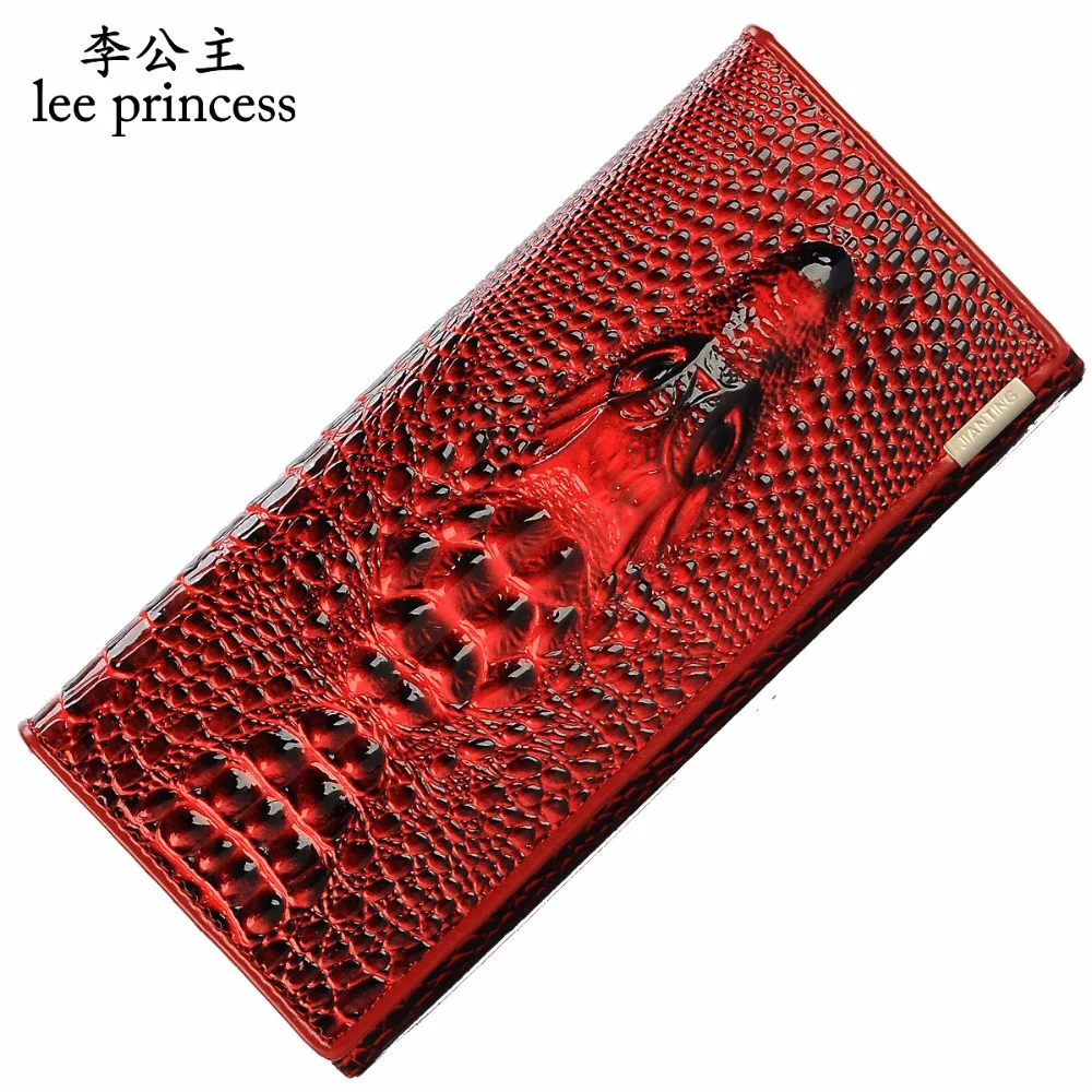 Lee Princess Женская сумка кошелек с замком клатч портмоне держатель для карт спилок
