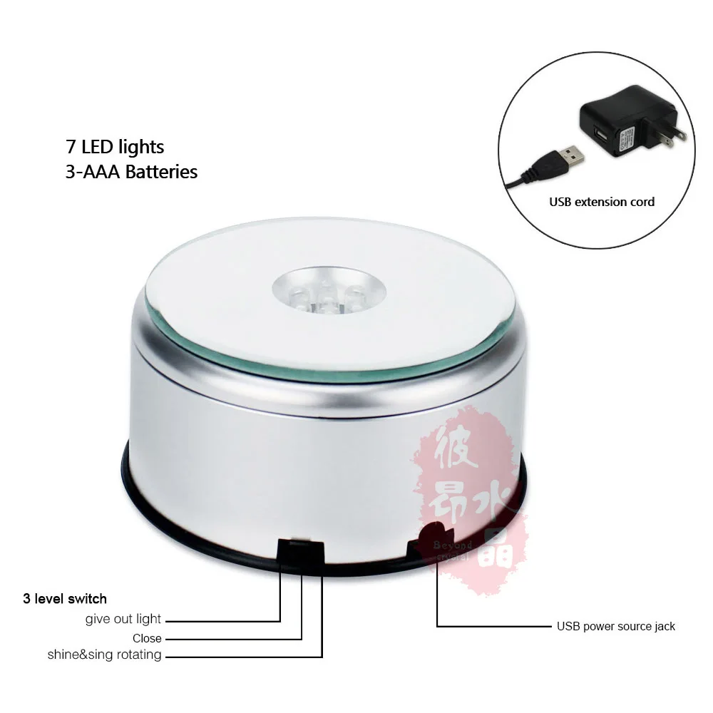 Модный светодиодный светильник с выцветанием из 7 светодиодов вращающийся