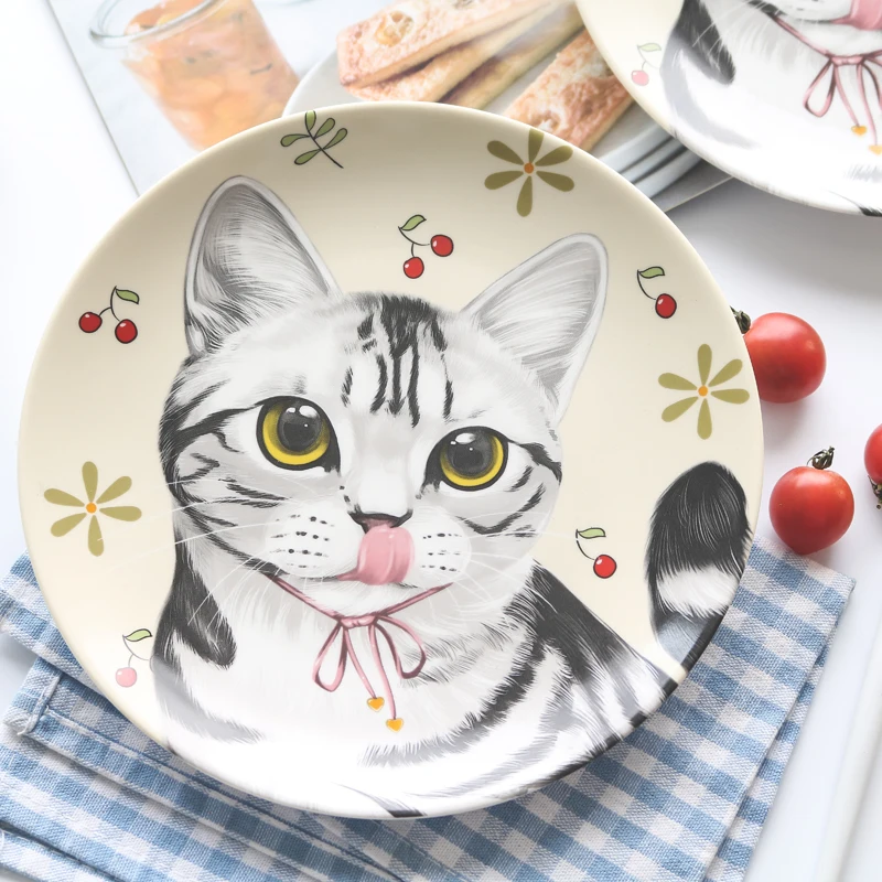 [MPK Pet Store] дизайнерская тарелка с кошкой, отличный выбор в качестве рождественского подарка