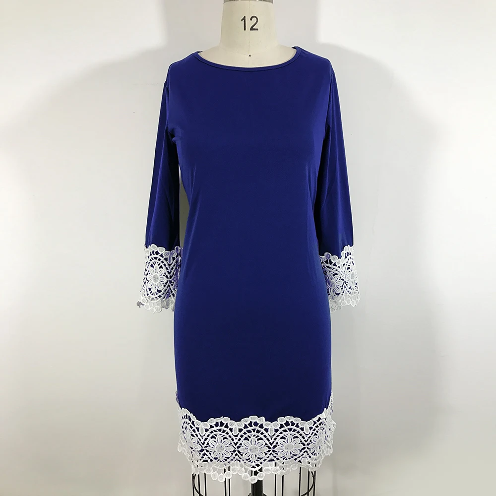 2017 Plus Size Women Dress Autumn White Lace Large 6XL Dresses Red Straight Casual Big Clothing Vestidos | Женская одежда