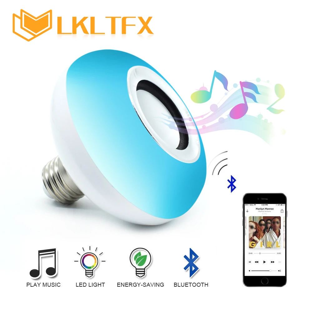 LKLTFX светодиодная Bluetooth лампа с динамиком музыкальная блютузом пламенем