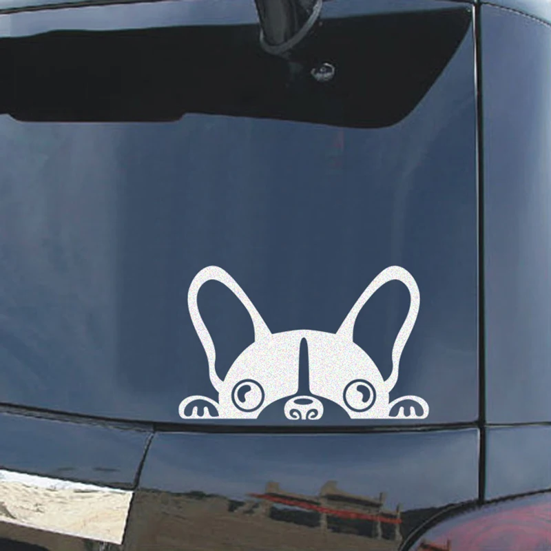 Милая мультяшная подглядывающая собака дизайнерская Автомобильная наклейка