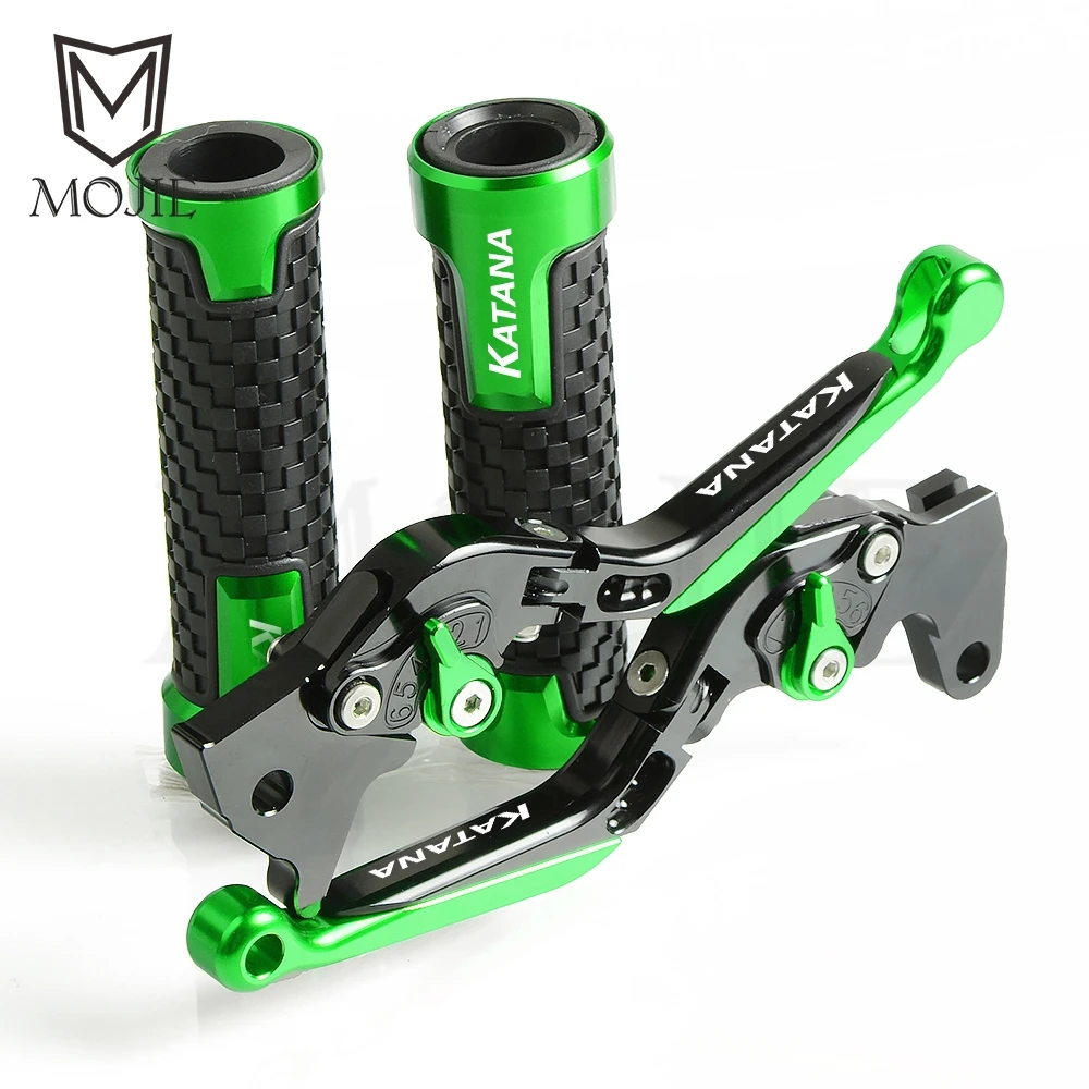 Green Green KATANA Мотоцикл Рычаги Тормозная система сцепления руль ручные ручки для Suzuki KATANA GSX1100F GSX 1100 F 1991-1993 600/750 KATANA 1998-2006 - Цвет: Green Green KATANA