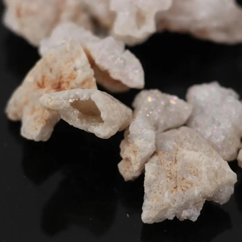 Примерно 55 шт./нитка натуральные бусины из Драпированного геода кварцевые с