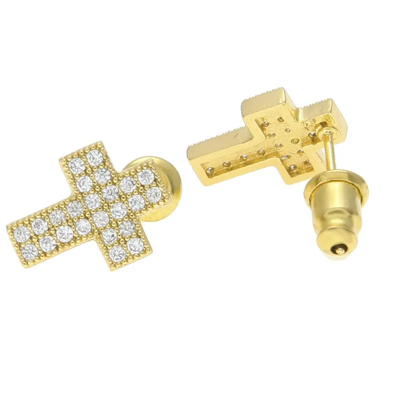 Серьги-гвоздики в стиле хип-хоп, AAA, со стразами, Micro Pave CZ, медные квадратные кубические циркониевые серьги для женщин и мужчин, ювелирные изделия