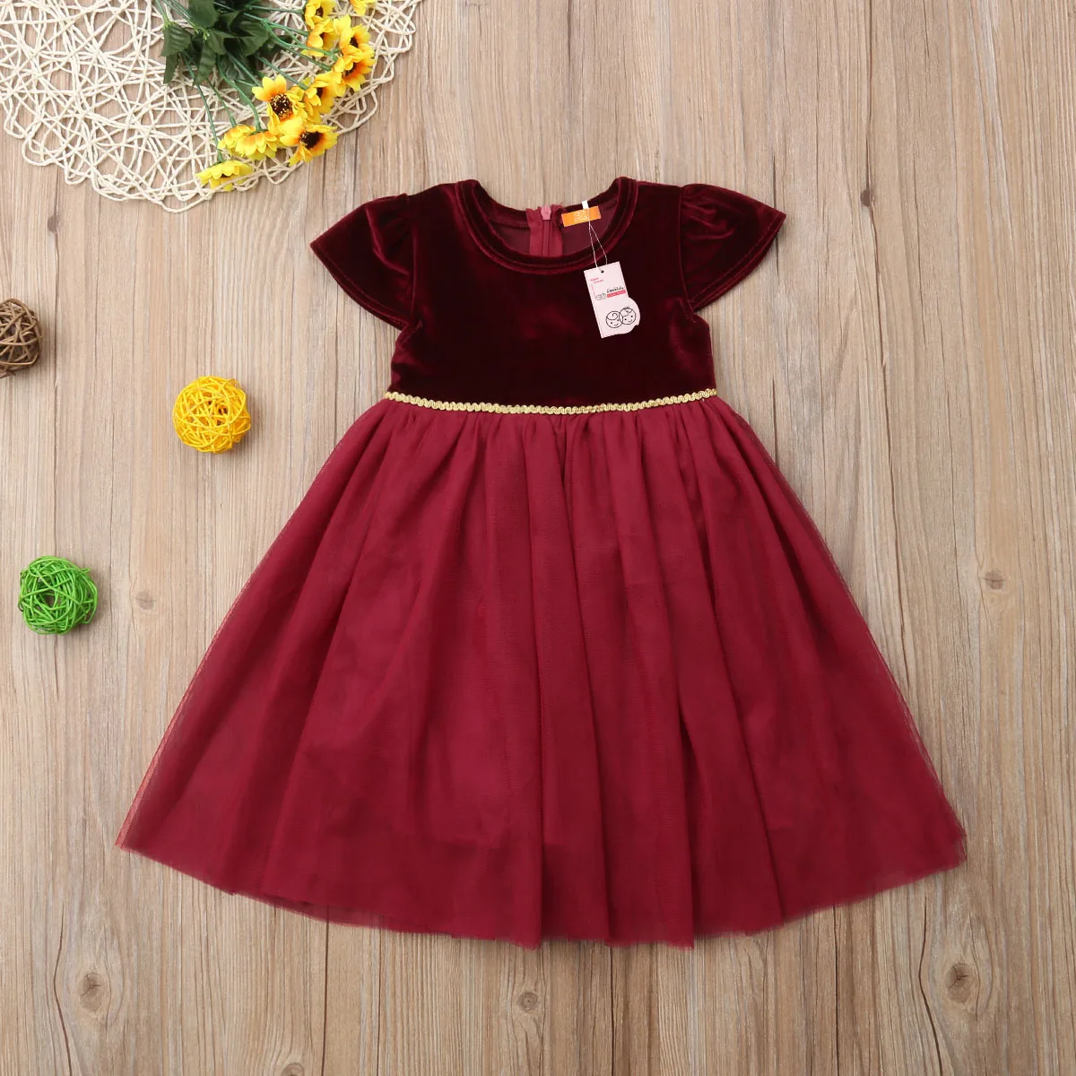 Baby Flower Girl Dress Princess Tulle Tutu Backless Wedding Gown Party | Детская одежда и обувь