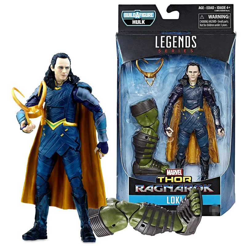 6 ''Marvel Legends Тор раганарок-Локи со шлемом и правой ногой Халка суставов кукла Фигурка Коллекционная модель игрушки