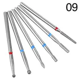 Сливовый 6pcs/set Diamond Nail Drill Milling Cutter Bits Rotary Burr Electric For Manicure Machine Cuticle Nail Art Remover Tools - Цвет: Сливовый
