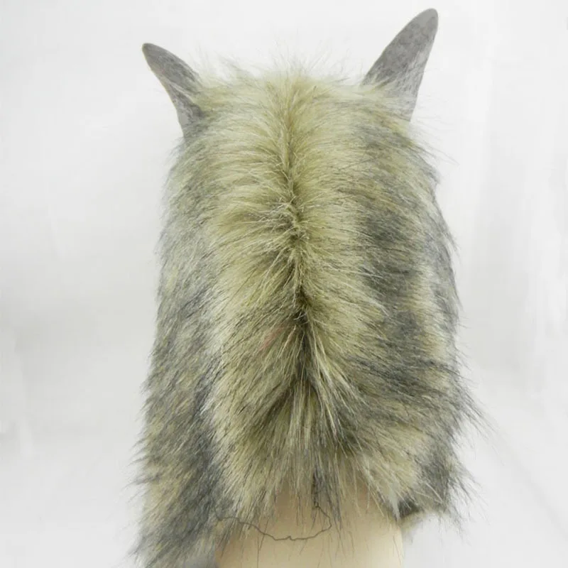 ANGRLY Жуткие Маски волка косплей Полное Лицо Хэллоуин День рождения Барти