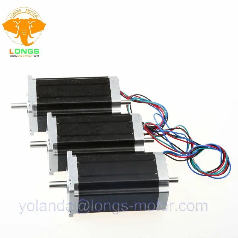 

Шаговый двигатель 3 шт. Nema23 1,8 градусов 2-фазный 23HS9430B с двойным валом 425 унций. В 3 А фрезерный станок с ЧПУ