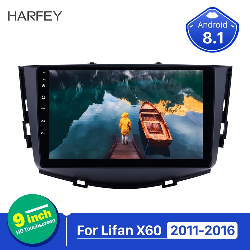 Автомагнитола Harfey 2DIN Android 8 1 для Lifan X60 2011-2016 GPS-навигация 9 дюймов сенсорный экран