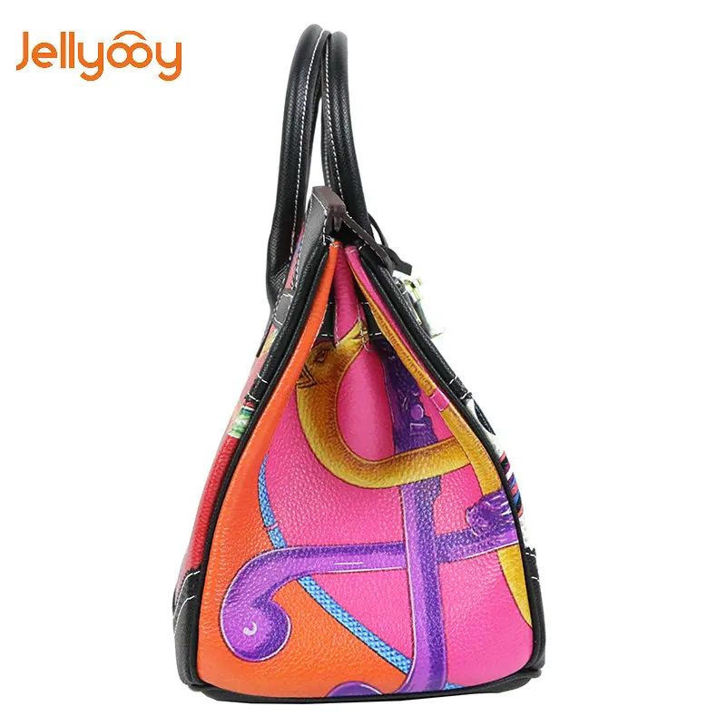 Jellyooy Beachkins Для женщин замка клапаном роскошные кожаные Сумки модные животных