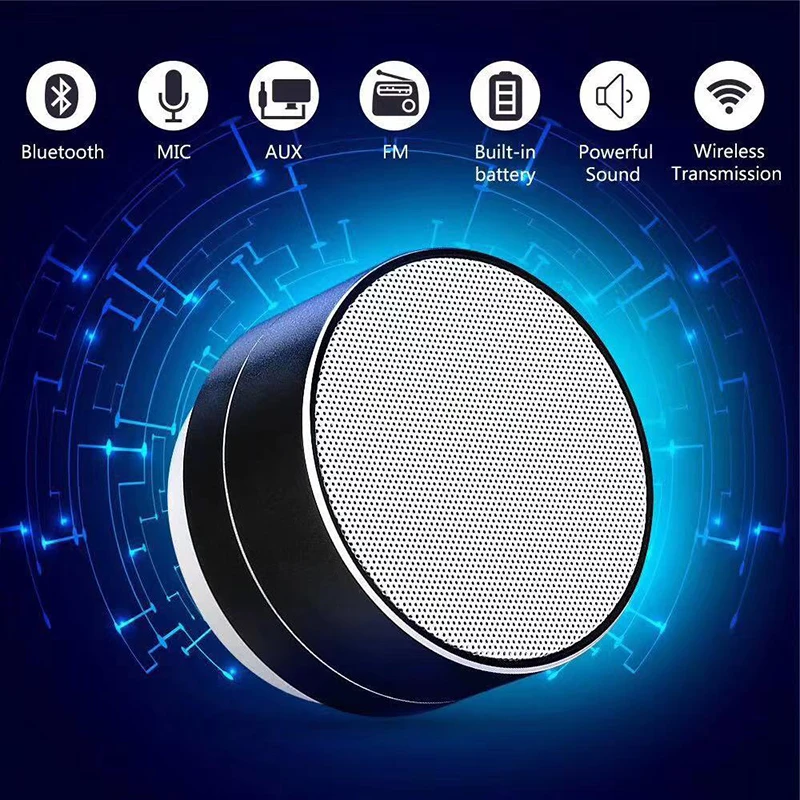 Портативный беспроводной A10 Bluetooth динамик Мини громкоговоритель TF USB Сабвуфер