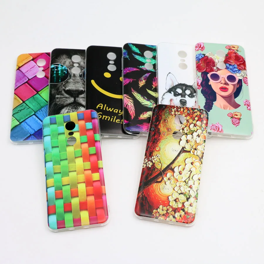 Tpu Soft Silicon Case For Xiaomi Redmi 5 Plus Patterned Cases Full Protection Back Cover Redmi5 Funda |
