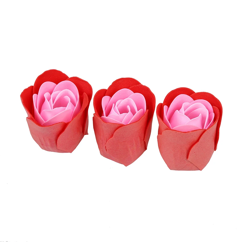 24 шт красное ароматическое мыло в виде лепестков роз коробке с сердцем | Красота и