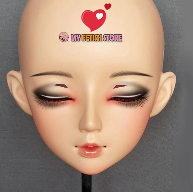 (Mian 06) Женская милая девочка каучуковая полуголовая Kigurumi BJD маска для косплея
