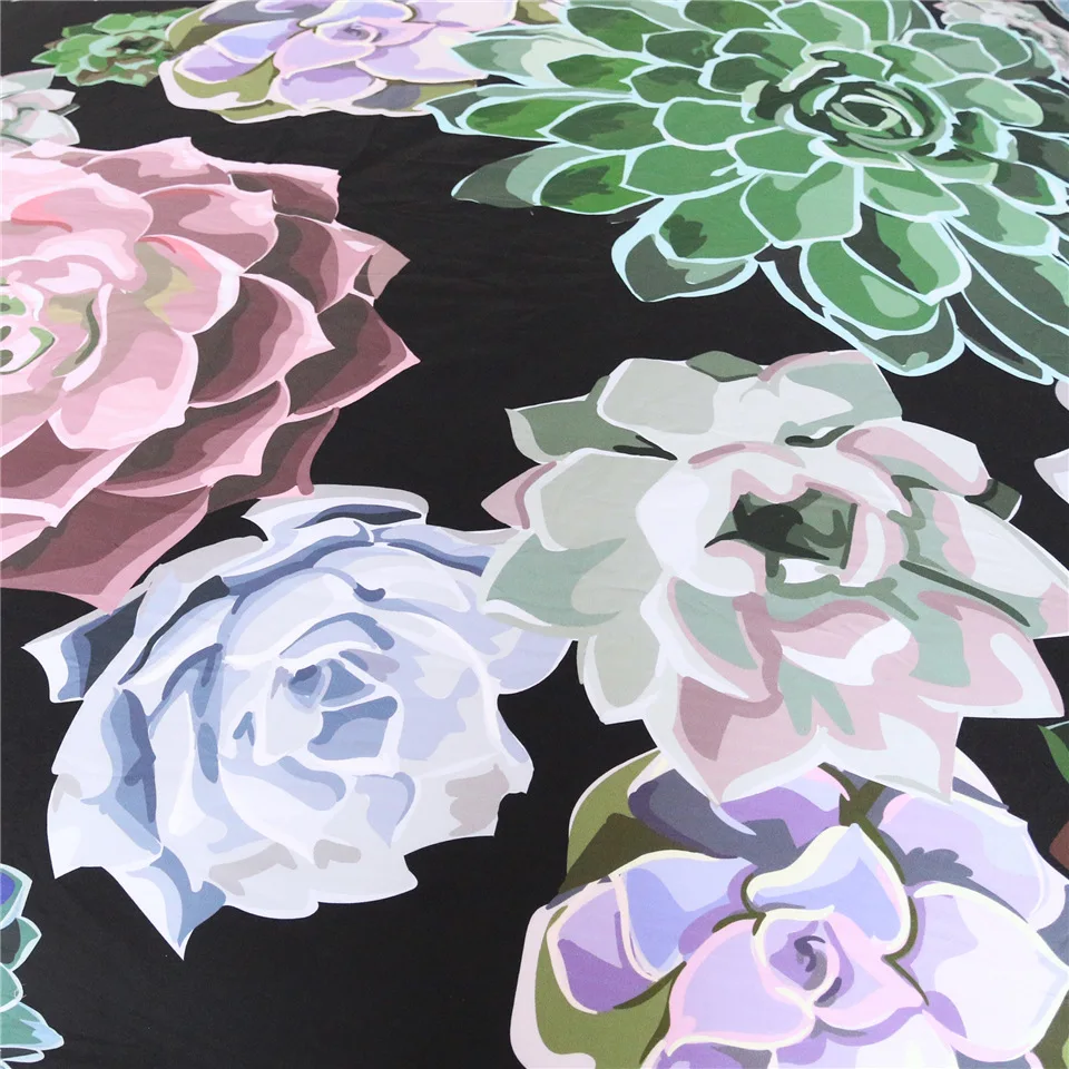 Комплект постельного белья CAMMITEVER с цветами пододеяльник цветочным принтом