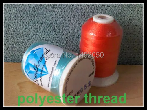 Simthread 112 цветов полиэфирная вышивальная машина нить 1000 м/катушка + 1 м подкладочная