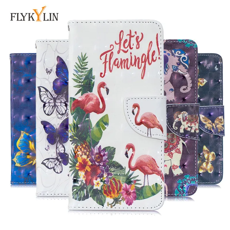 Кожаный чехол для телефона FLYKYLN Huawei P Smart 2019 роскошный с 3D откидной крышкой книжка