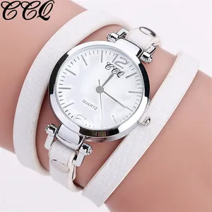CCQ Роскошные модные женские часы с кожаным браслетом, женские кварцевые часы, повседневные женские наручные часы, ювелирные изделия, Relogio Feminino L58