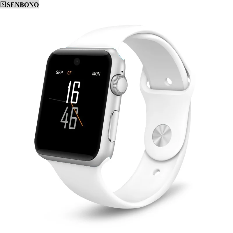 SENBONO DM09 Bluetooth Смарт-часы 2.5D ARC HD экран SmartWatch поддержка sim-карты телефон часы для IOS