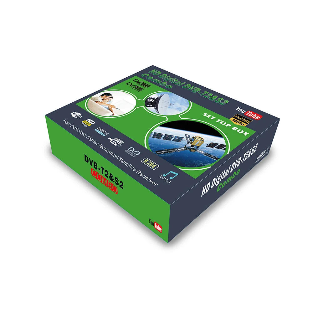 Vmade DVB T2 + S2 HD цифровой наземный спутниковый комбо ТВ приемник H.264 MPEG2/4 1080 p