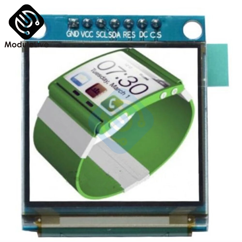 Полноцветный OLED модуль 1 5 дюйма 7 контактов экран дисплея SSD1351 Драйвер IC 128(RGB)* 128