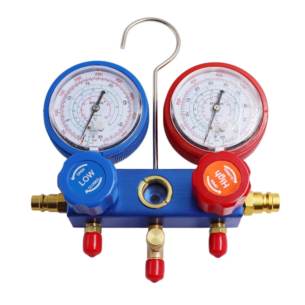 1 комплект набор коллекторов с манометром зарядки для R410a R22 R134a Двойной манометр