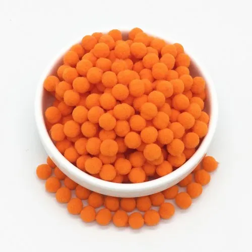 40 Orange 480 шт, 8 мм, мини пушистые мягкие помпоны, шарики для рукоделия, художественные изделия, помпон ручной работы, цветы, венки, принадлежности для шитья, аксессуары для одежды, 20 г - Color: 40 Orange