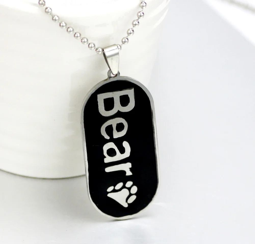 Ожерелье с овальным кулоном и медвежонком|necklace necklace|pendant necklacegay necklaces |