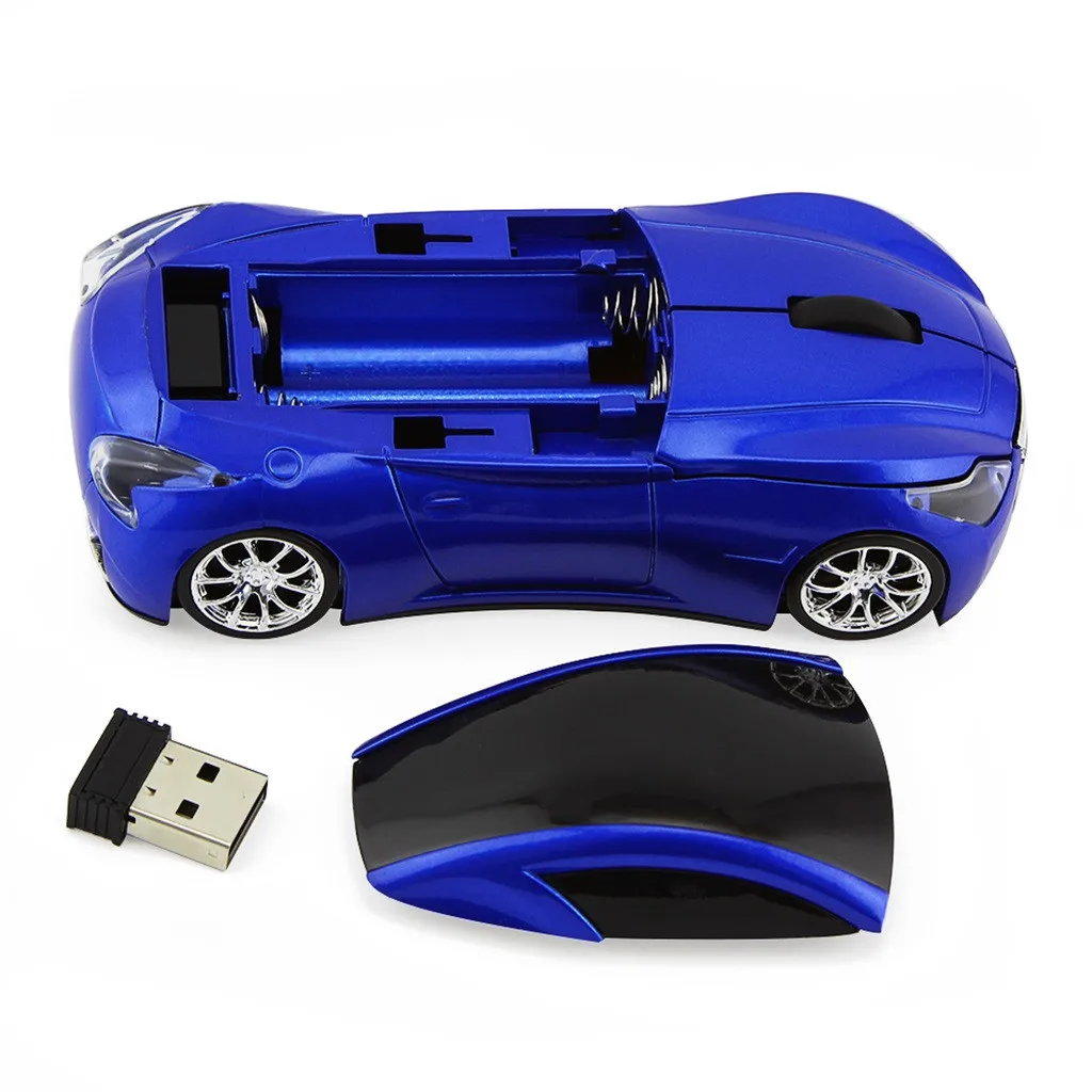 2 4 GHz 1200 точек/дюйм Беспроводная оптическая мышь USB Rolling Car Модель для планшетных ПК