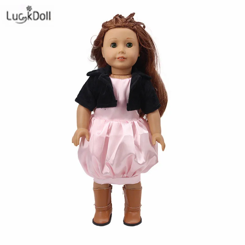 LUCKDOLL1 пара однотонных сапоги размер 18 дюймов американский 43 см Детская кукла