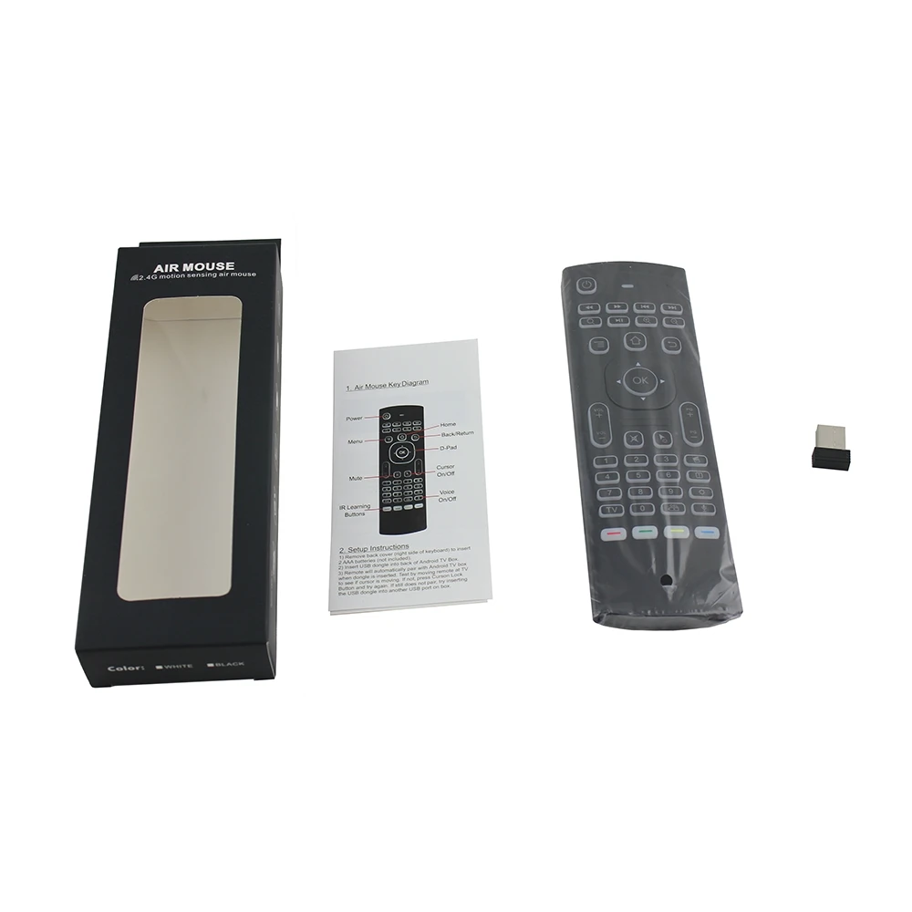 MX3 Air mouse голосовой пульт дистанционного управления английский Pro с подсветкой 2 4G