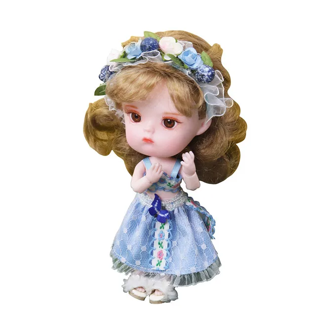 blueberry Мечта фея 1/12 BJD кукла 26 шарнирное тело ob11 мини кукла с обувью 14 см милая детская Подарочная игрушка, имя от DODO - Цвет: blueberry