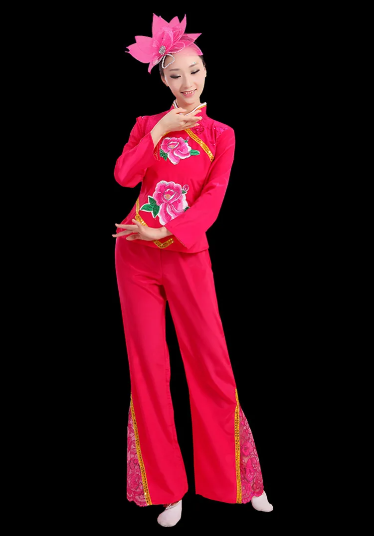 Китайский стиль Hanfu Женский костюм для взрослых среднего возраста барабаны Yangko