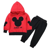 childrens wear boys spring and autumn suit 2019 new hooded baby spring clothes two piece childrens sports tide