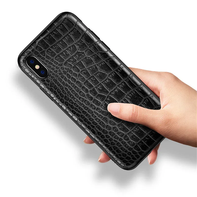 Роскошный 3D чехол из крокодиловой змеиной кожи для телефона iPhone 8 7 6 S Plus винтажный