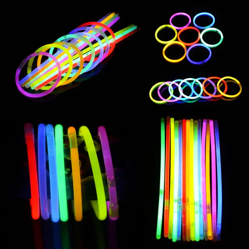 50 шт./лот разноцветные светящиеся палочки товары для вечерние флуоресцентные