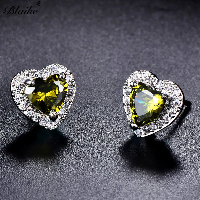 Женские серьги гвоздики с кристаллом Blaike винтажное ювелирное изделие из