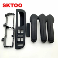 sktoo 6pcs set black interior door handle cover bracket grab bezel trim switch for vw golf gti jetta mk4 1999 2005 3b1867171e