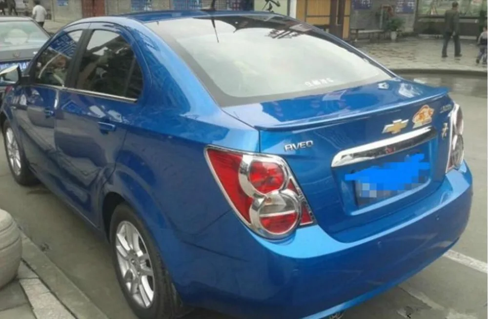 Неокрашенный задний спойлер Osmrk из АБС пластика для багажника chevrolet aveo sonic 2011 13|rear