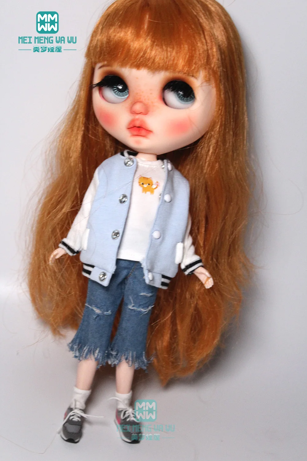 1 шт. Blyth кукольная одежда модная куртка повседневные штаны футболка для Blyth Azone obitsu FR 1/6 кукла