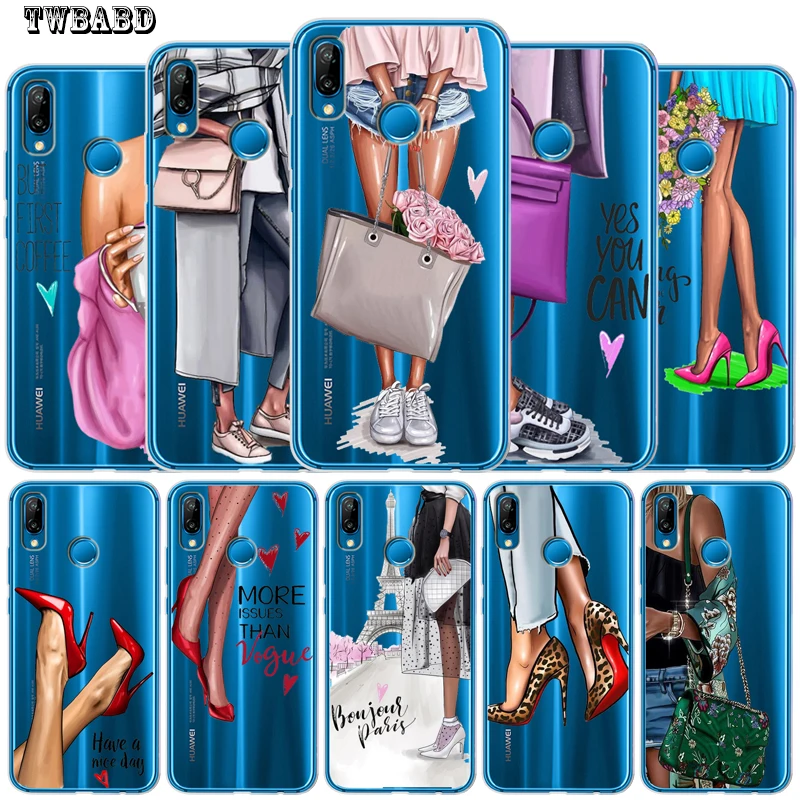 Модный чехол для девушки женщины мужчины Huawei P30 Lite Pro P20 P8Lite P9Lite 2017 P Smart Capa Soft