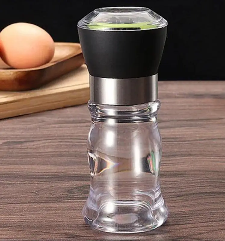 Кухня шлифовальные бутылки инструменты соль мельница для перца Grinder перцемолки шейкер контейнер для специй Приправа Контейнер Для Приправ Держатель - Цвет: Черный