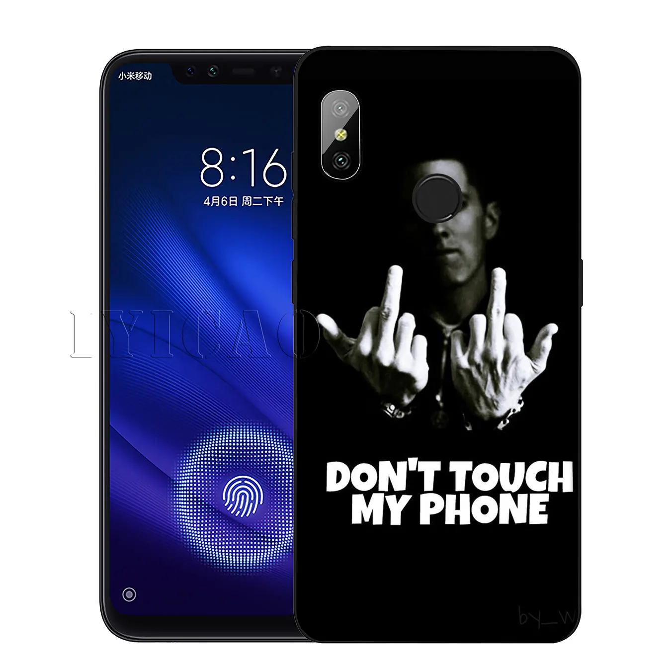 IYICAO Signed Hip Hop Rapper Eminem Silicone Soft Case for Xiaomi Redmi 6A 5A Note 7 4 4X 5 Plus 6 Pro Black TPU Cover |