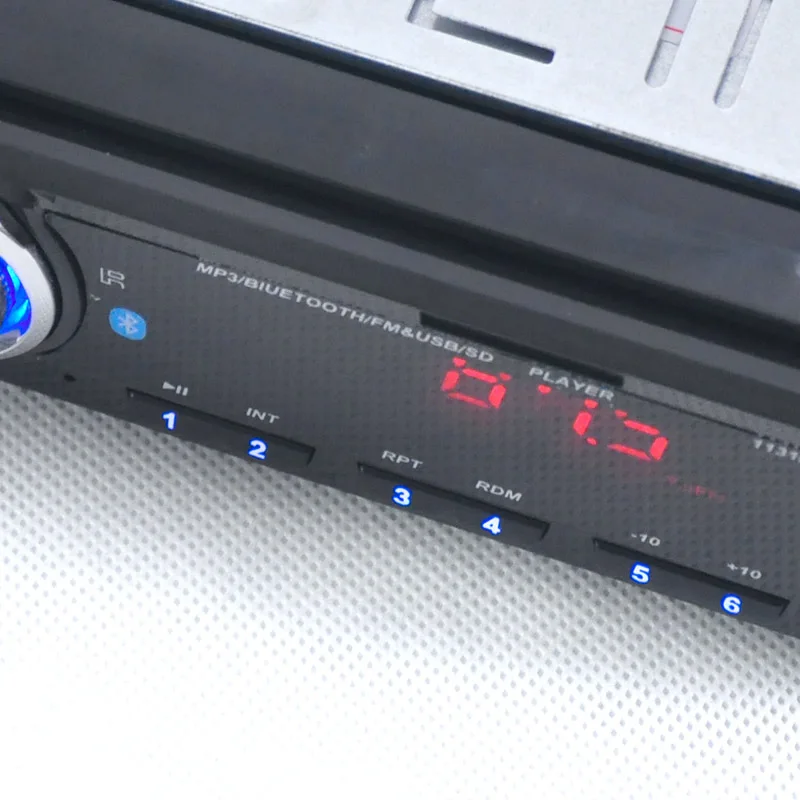 12 В автомобильный аудио Радио Стерео FM Bluetooth V2.0 USB SD Mp3 плеер AUX Mic Hands-free с пультом