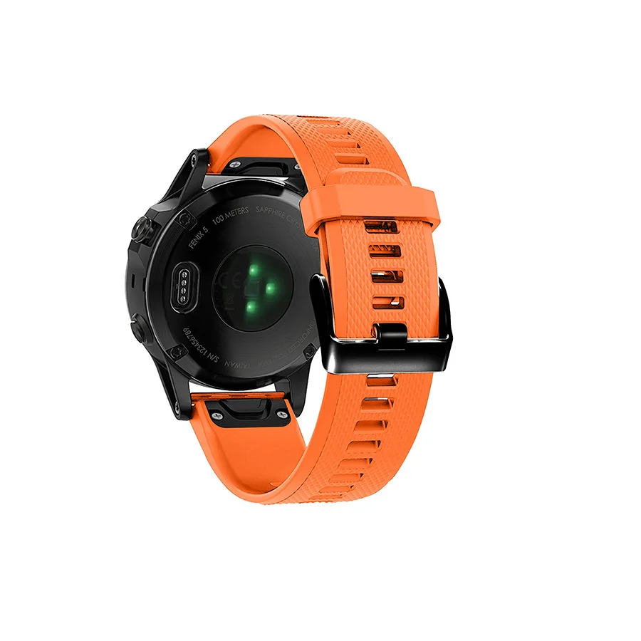 Orange Ремешок для часов 22 мм для Garmin Fenix 5 Plus/Forerunner 935/Instinct Watch Quick Release силиконовый ремешок Easyfit - Цвет ремешка: Orange