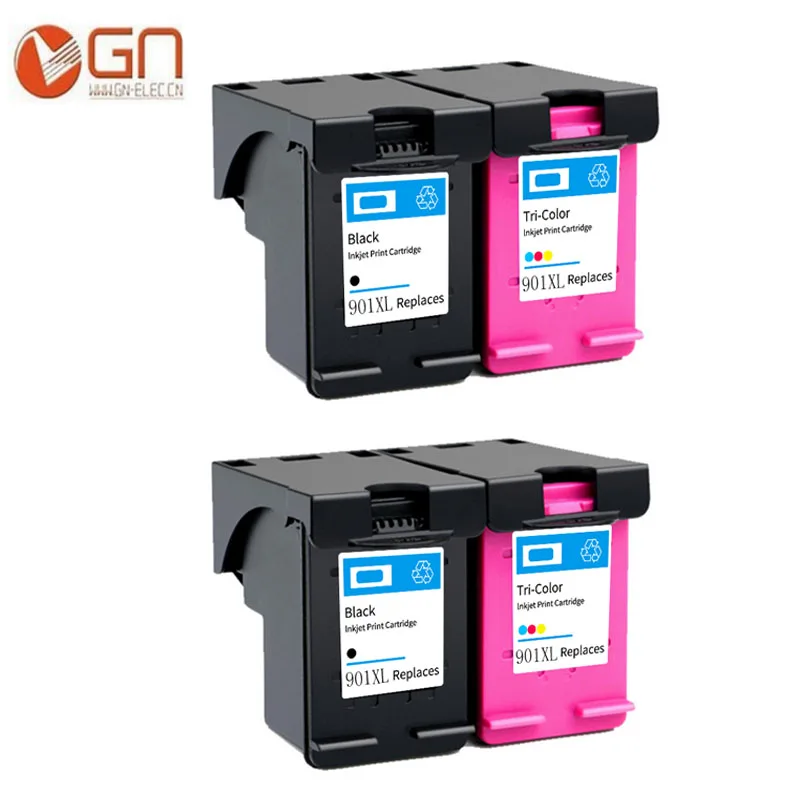 GN 4PK 901 картридж для HP XL 901XL Картридж Officejet J4500 J4540 J4550 J4580 J4640 J4680c принтер | Компьютеры